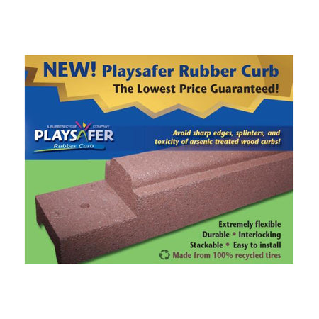 Playsafer Rubber Border (4" H x 6' L x 3" W)